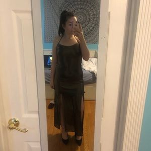NYE metallic maxi dress